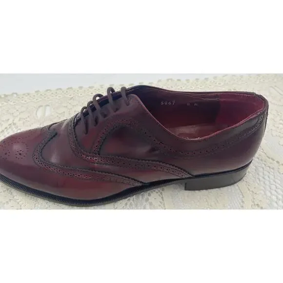 Men's Mario Bruni Oxford dress shoes - size 8 1/2 M- Brown leather - Picture 11 of 12